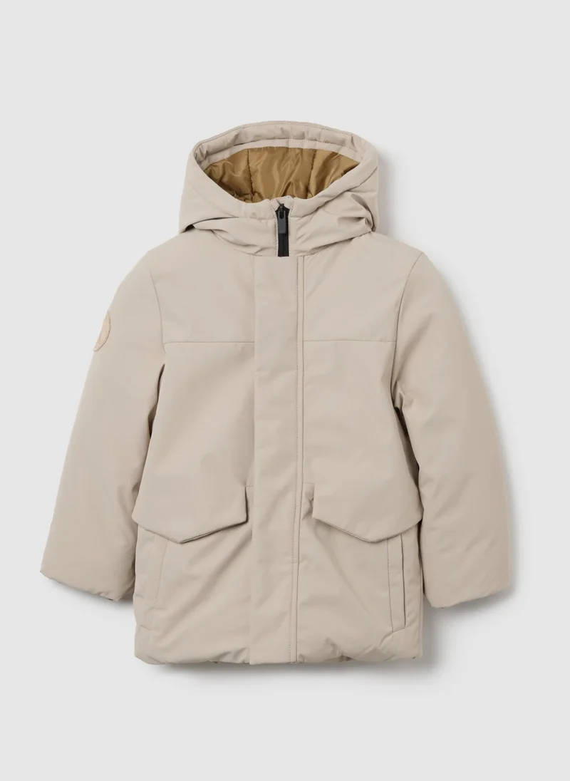 Ovs OVS Beige Padded Jacket With Hood